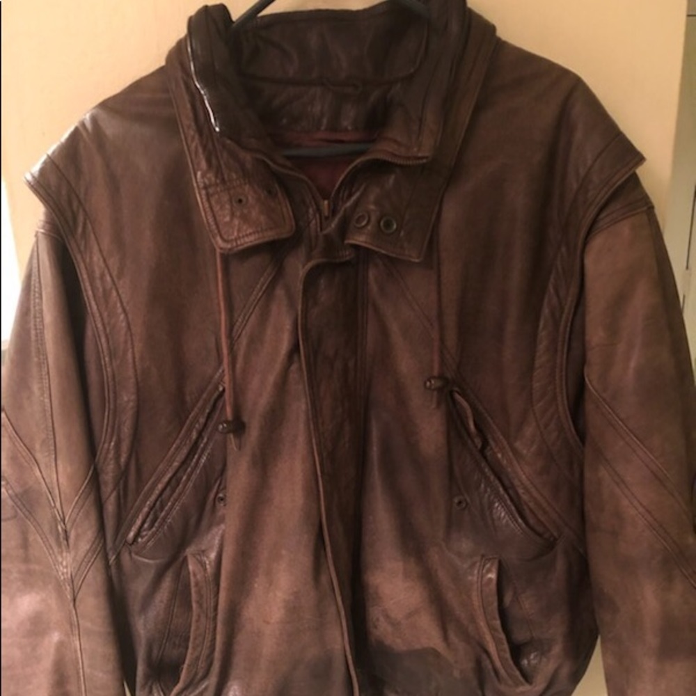 Thinsulate Leather Bomber Jacket vintage 90’s